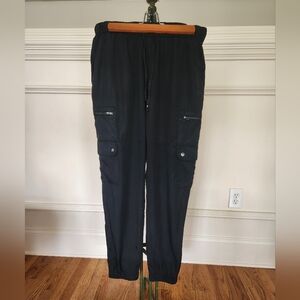 Black Cargo Jogger Pants